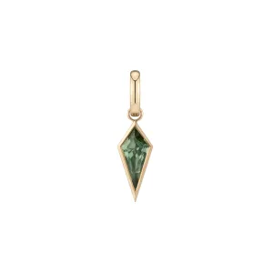Green Sapphire Shield Charm