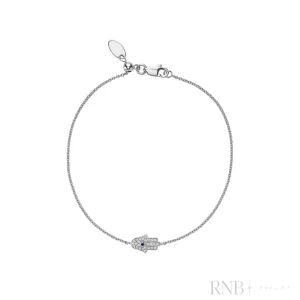 Hamsa Precious Stone & Diamond Bracelet