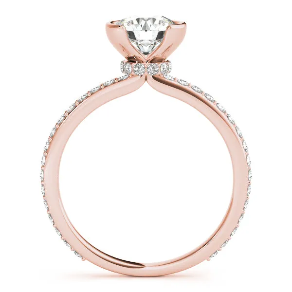 Helena Modern Half-bezel Engagement Ring