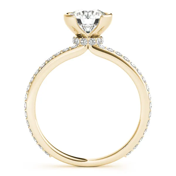 Helena Modern Half-bezel Engagement Ring