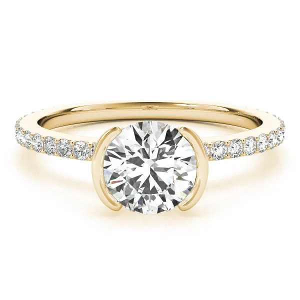 Helena Modern Half-bezel Engagement Ring