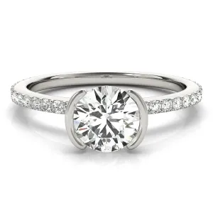 Helena Modern Half-bezel Engagement Ring