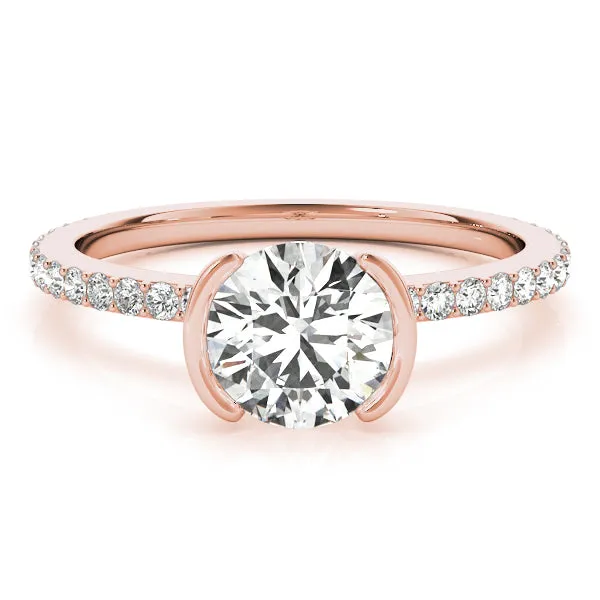 Helena Modern Half-bezel Engagement Ring