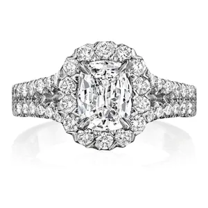Henri Daussi Split Shank Diamond Engagement Ring