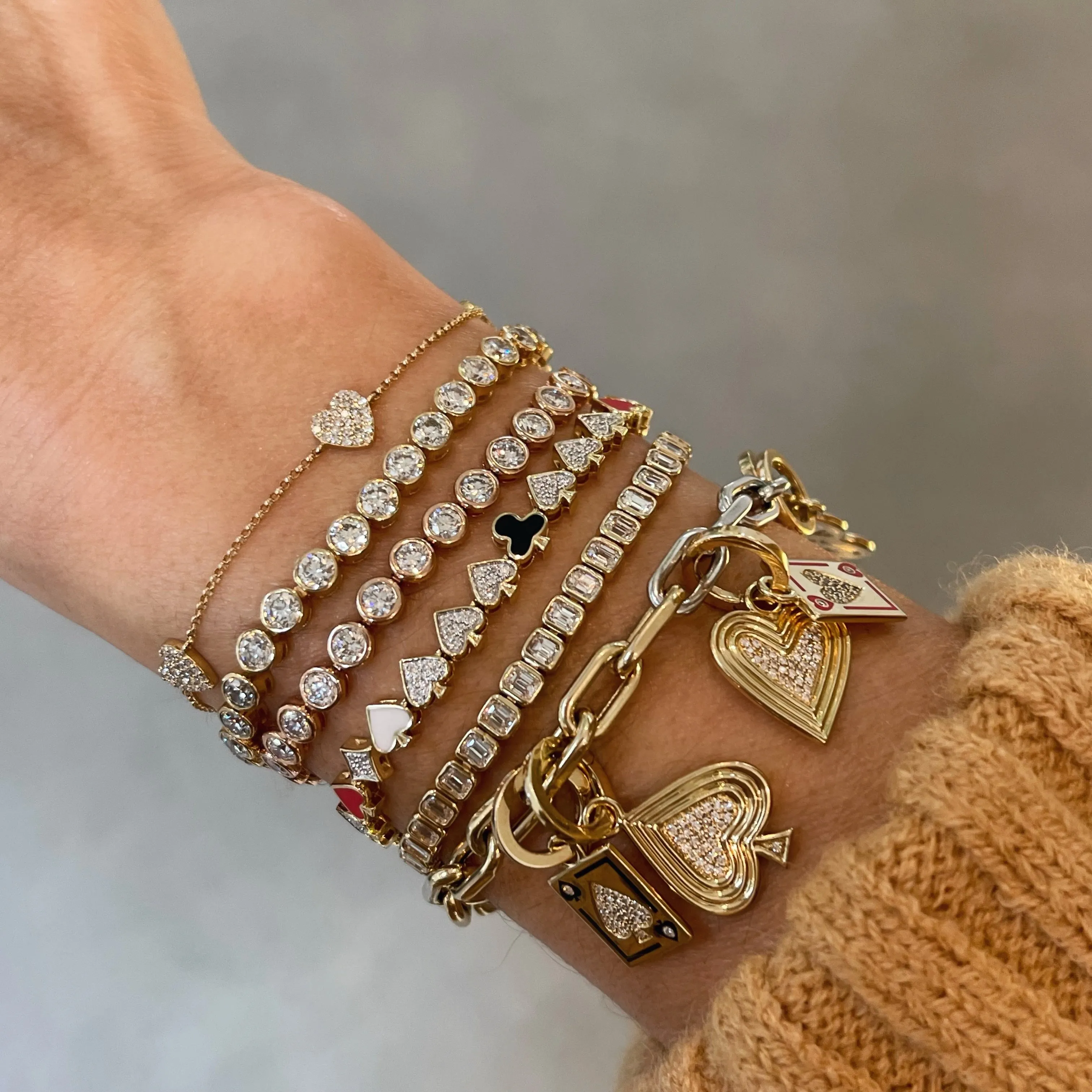 Hold on to Your Heart Diamond Bracelet