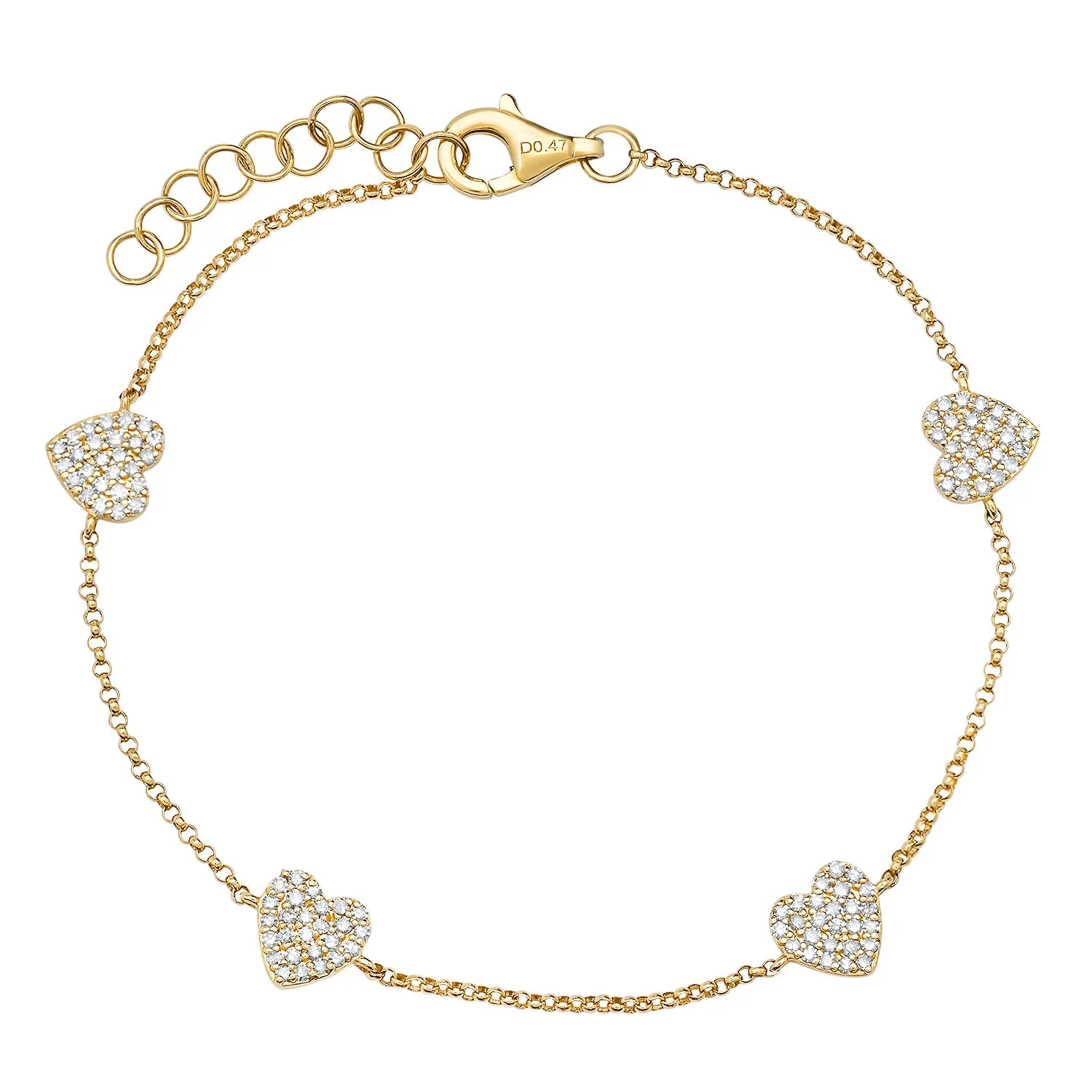 Hold on to Your Heart Diamond Bracelet