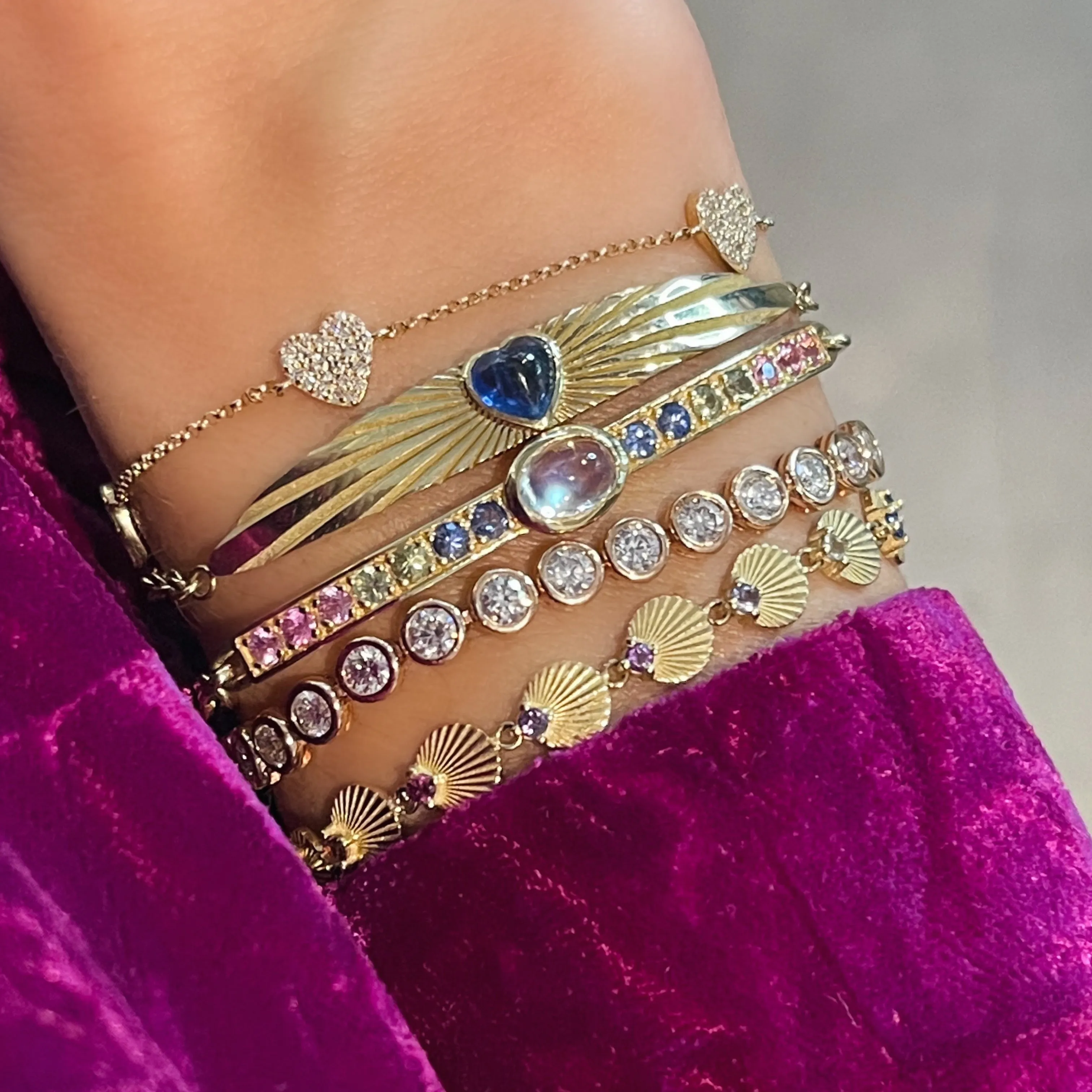Hold on to Your Heart Diamond Bracelet
