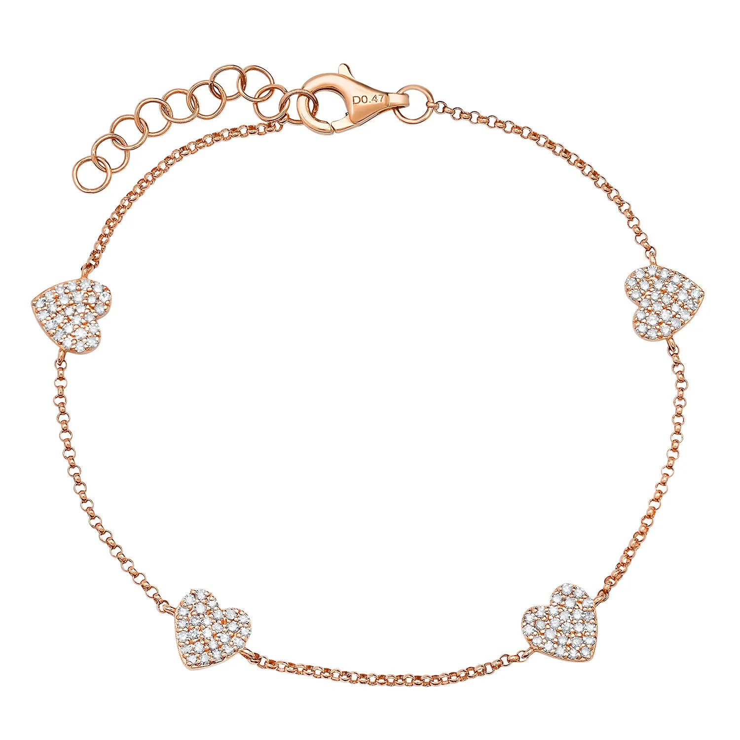 Hold on to Your Heart Diamond Bracelet