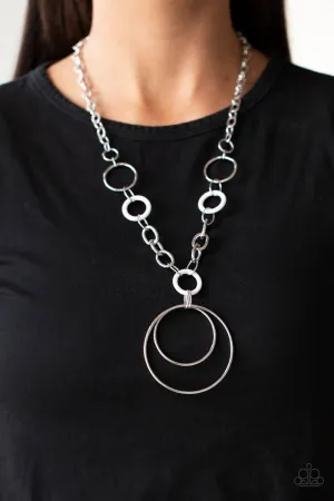 HOOP du Jour White Paparazzi Necklace