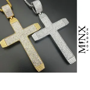 Iced Out Cross Pendant | Big Cross Pendant | Big Diamond Cross | Cross Pendant and Necklace | Cross Chain for Men | Iced Out Cross Pendant