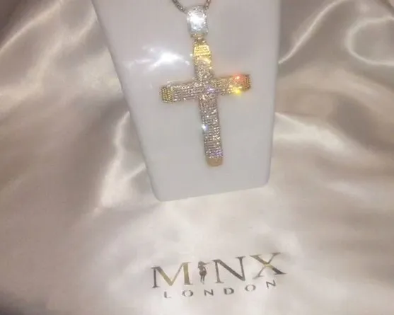 Iced Out Cross Pendant | Big Cross Pendant | Big Diamond Cross | Cross Pendant and Necklace | Cross Chain for Men | Iced Out Cross Pendant