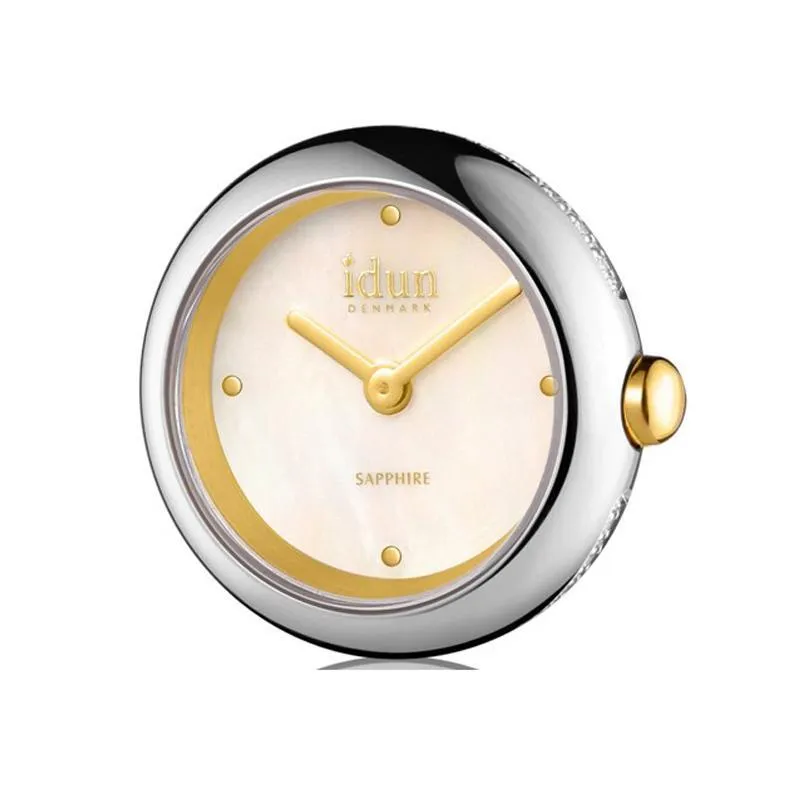 Idun MOP & CZ Dial 2 Tone Rocking Charm Watch