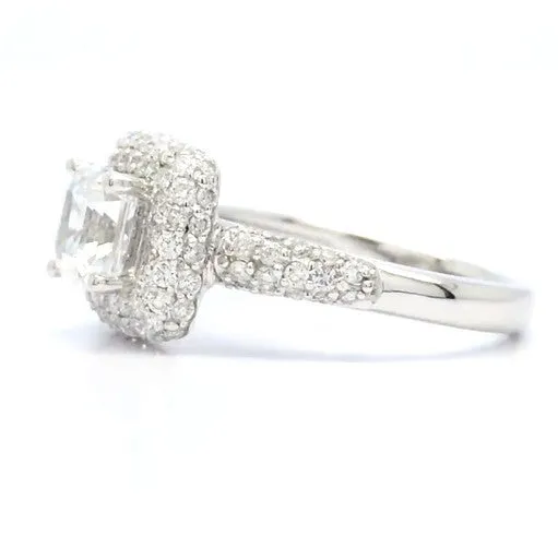Imogene - Triple Pavé Halo Princess Engagement Ring