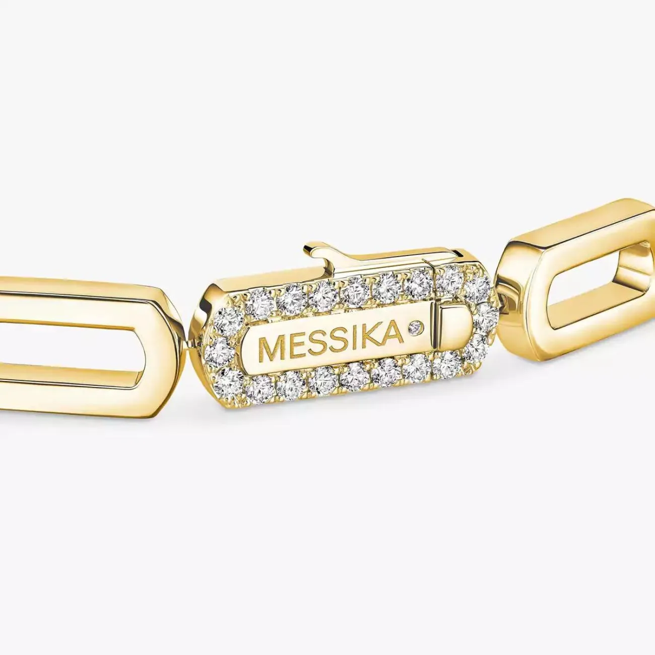 Imperial 18K Yellow Gold L Move Diamond Bracelet