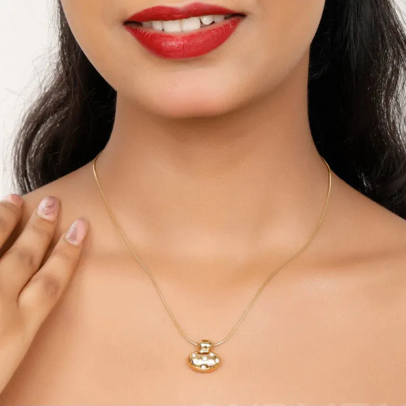 Imperial Diamond Necklace   Bamboo Kada Bracelet Combo