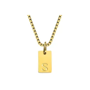 Initial Necklace Engraved A-Z