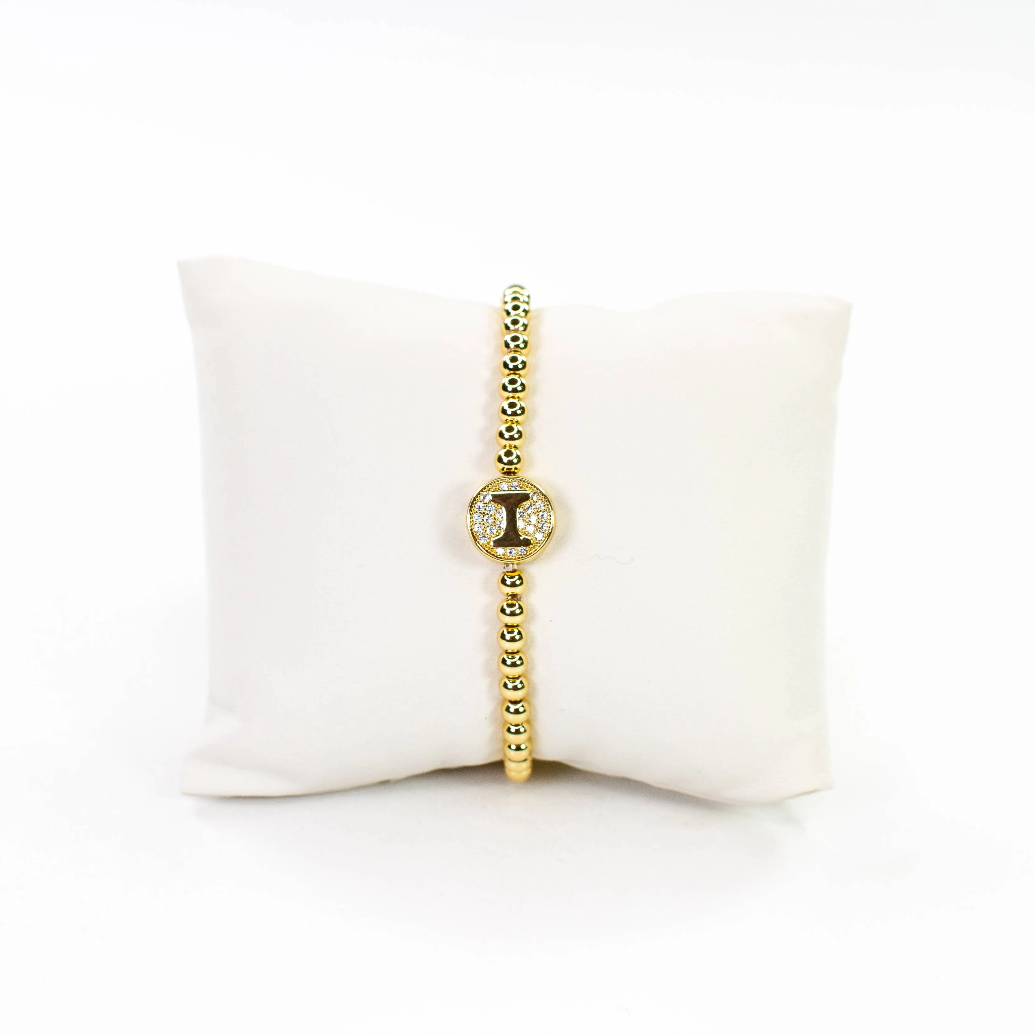 Initial Simulated Diamond Bracelet: D