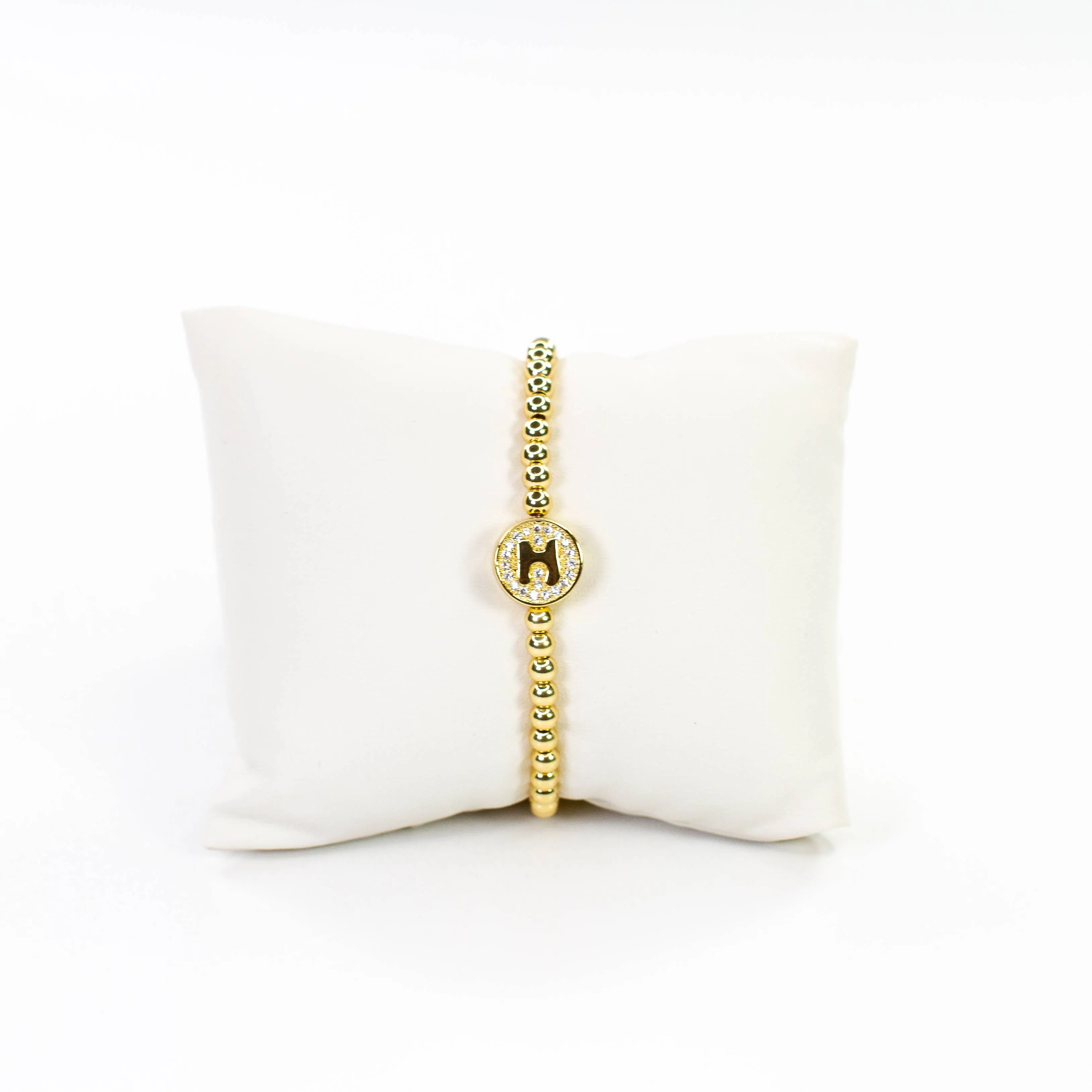 Initial Simulated Diamond Bracelet: L