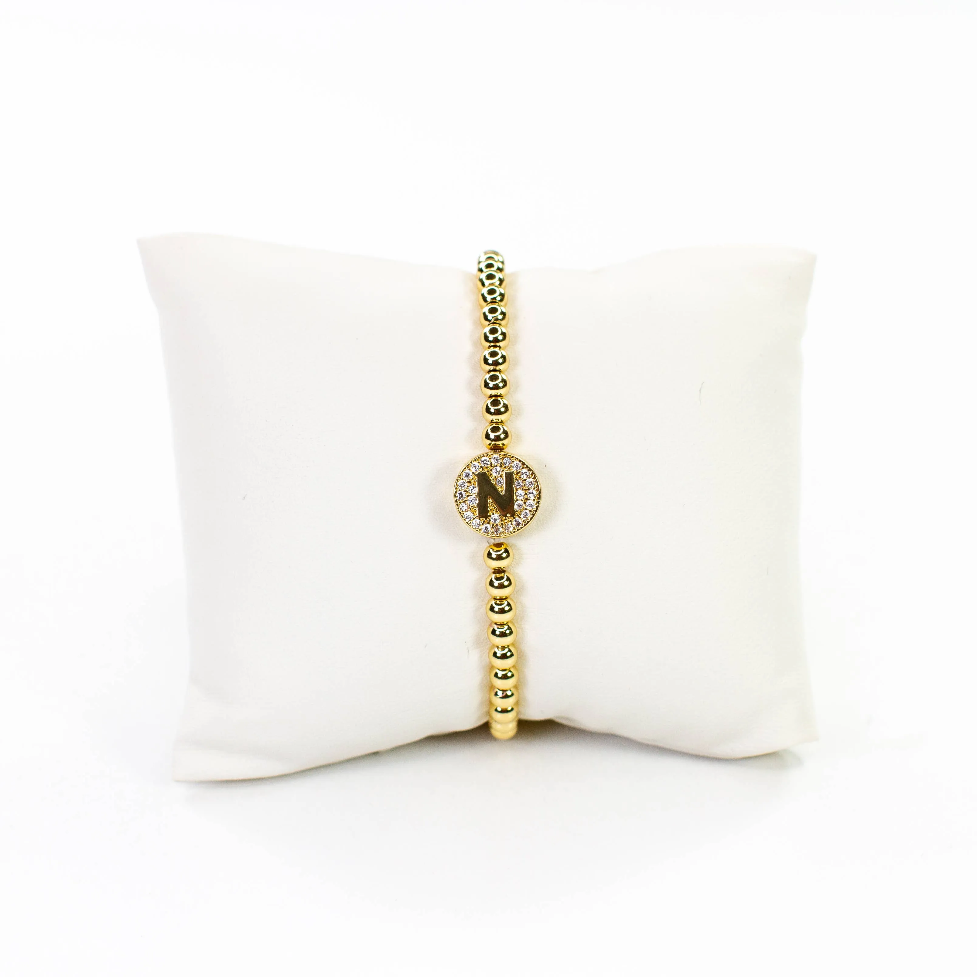 Initial Simulated Diamond Bracelet: L