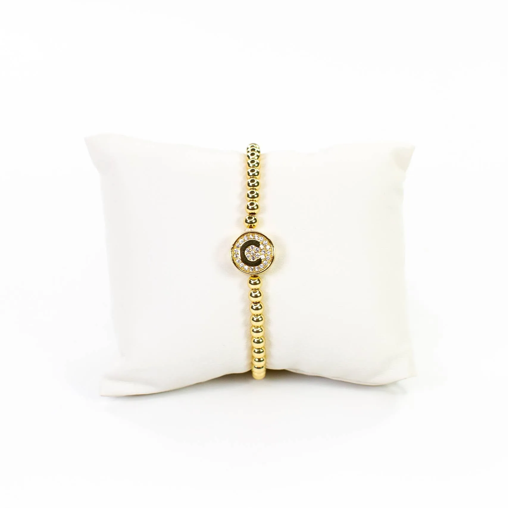Initial Simulated Diamond Bracelet: L