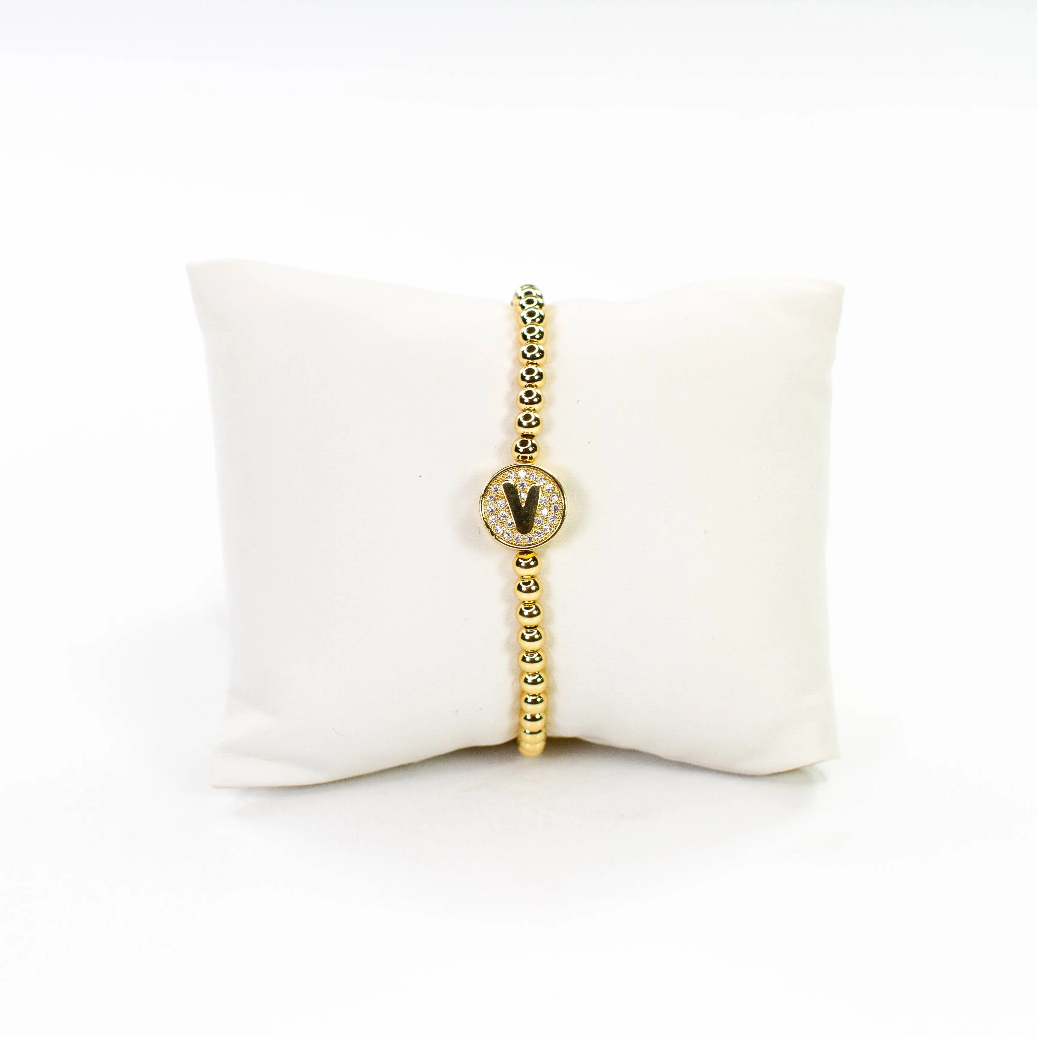 Initial Simulated Diamond Bracelet: L