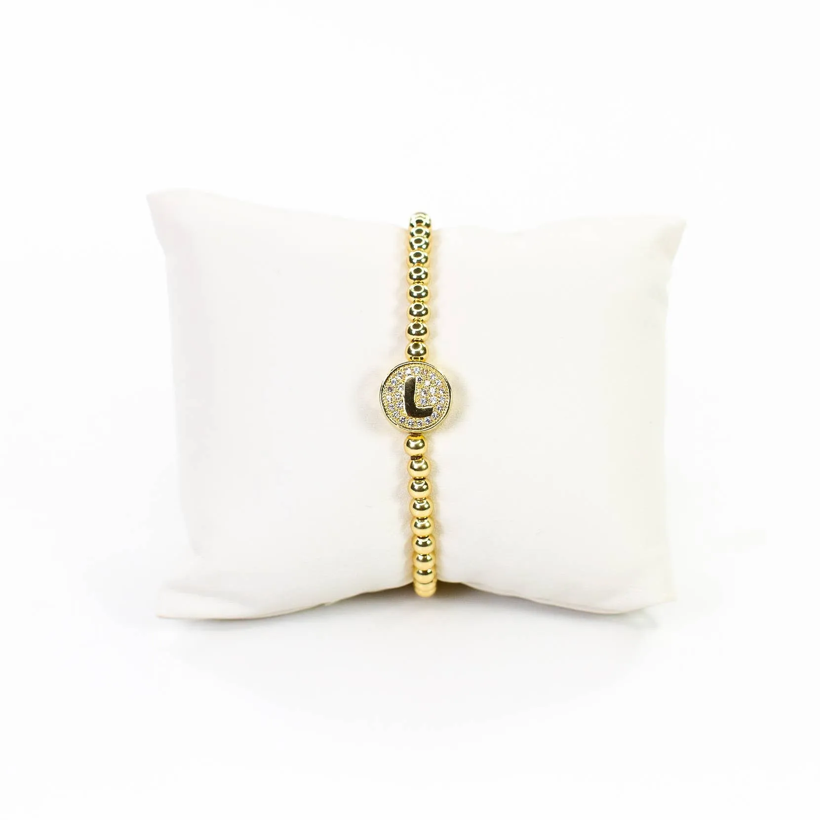 Initial Simulated Diamond Bracelet: L