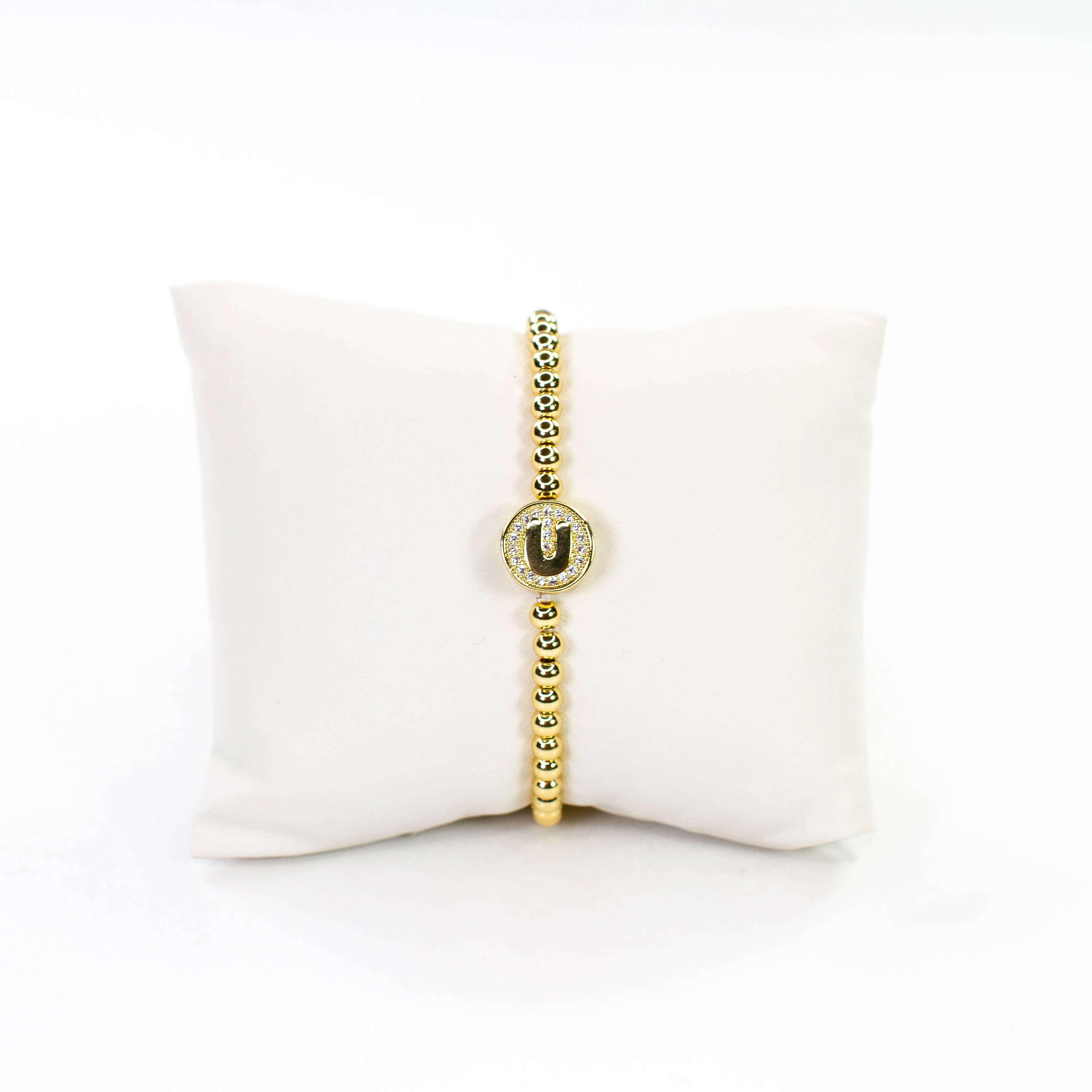 Initial Simulated Diamond Bracelet: L