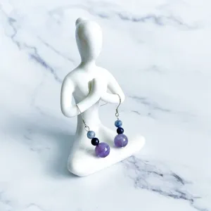Intuition Booster - Chevron Amethyst Earrings