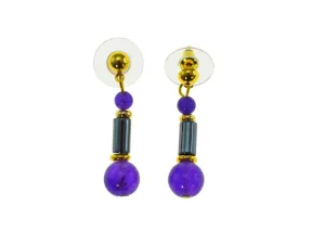 Iron Ore Amethyst Earring