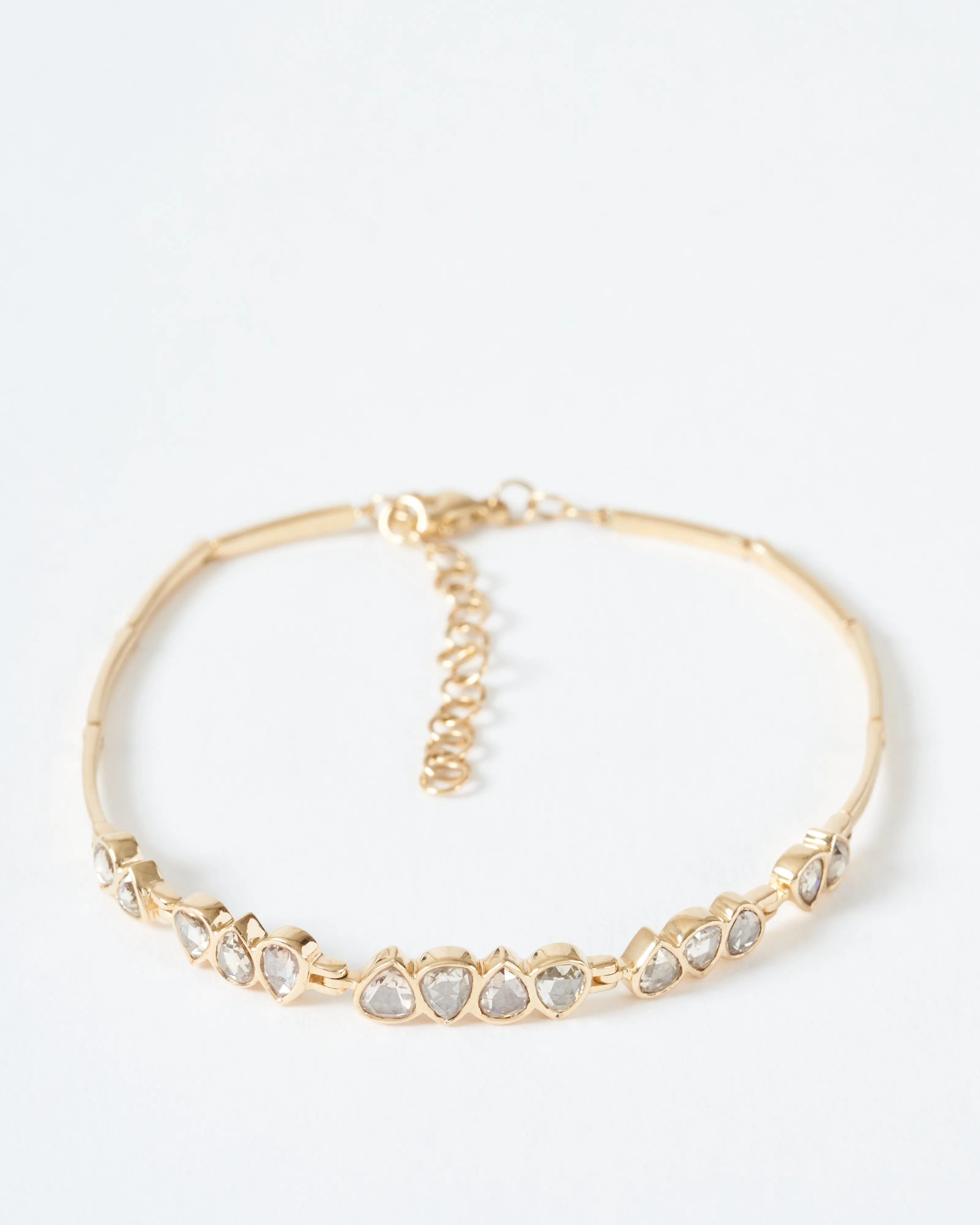 irregular grey diamond bracelet