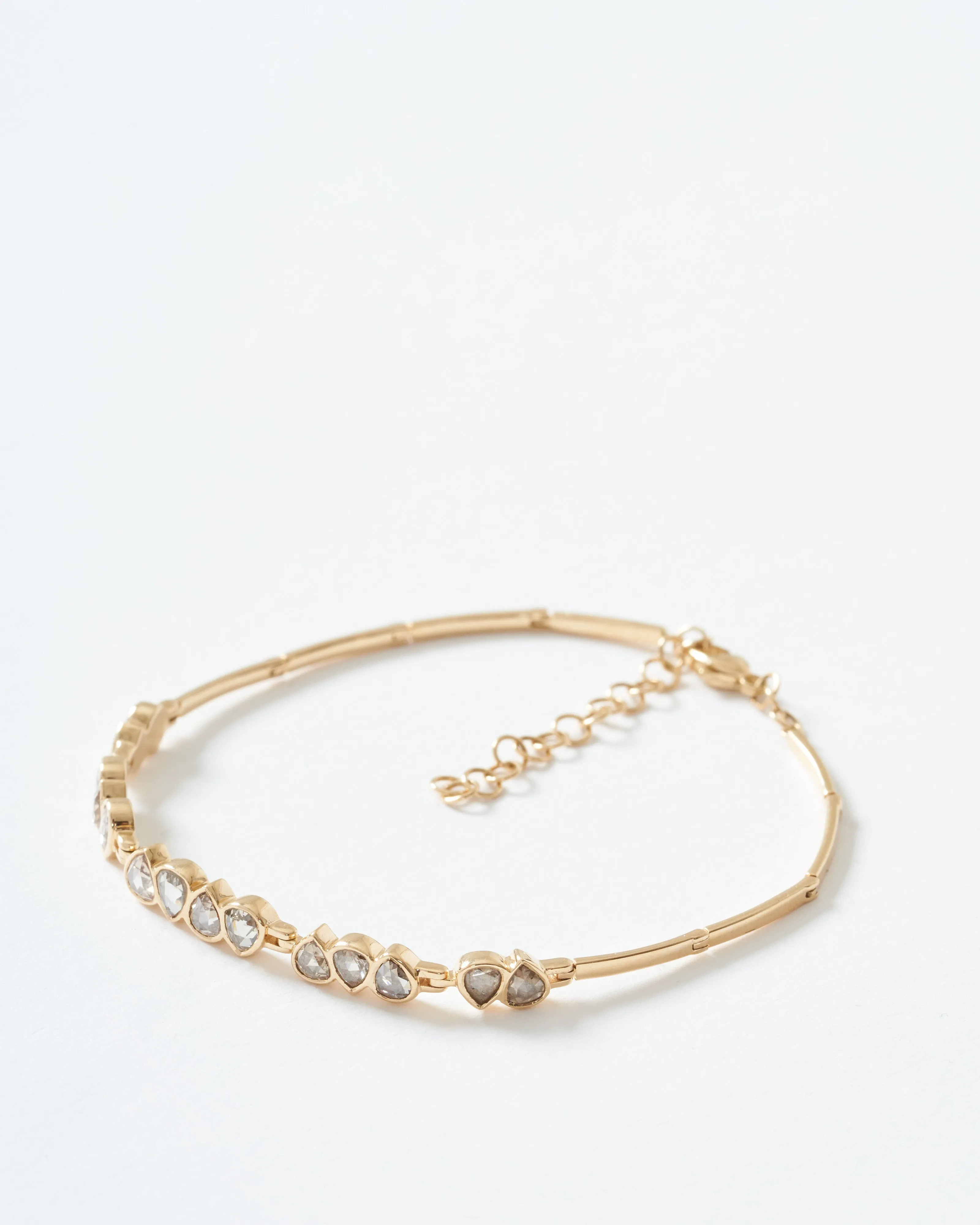 irregular grey diamond bracelet