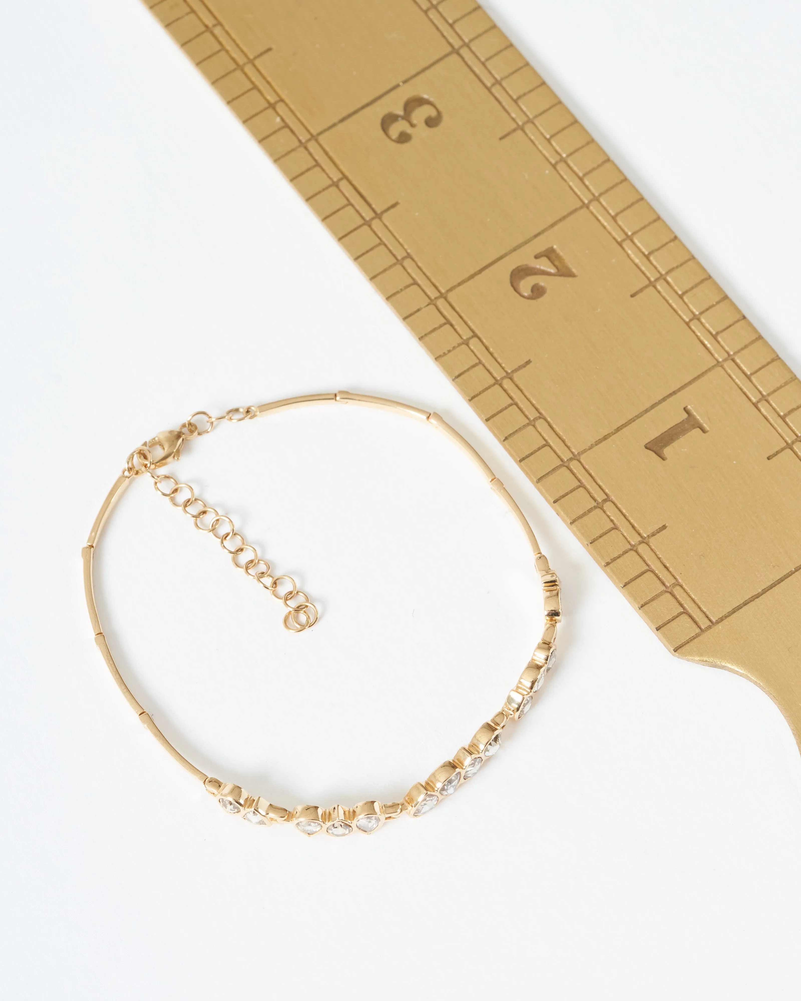 irregular grey diamond bracelet