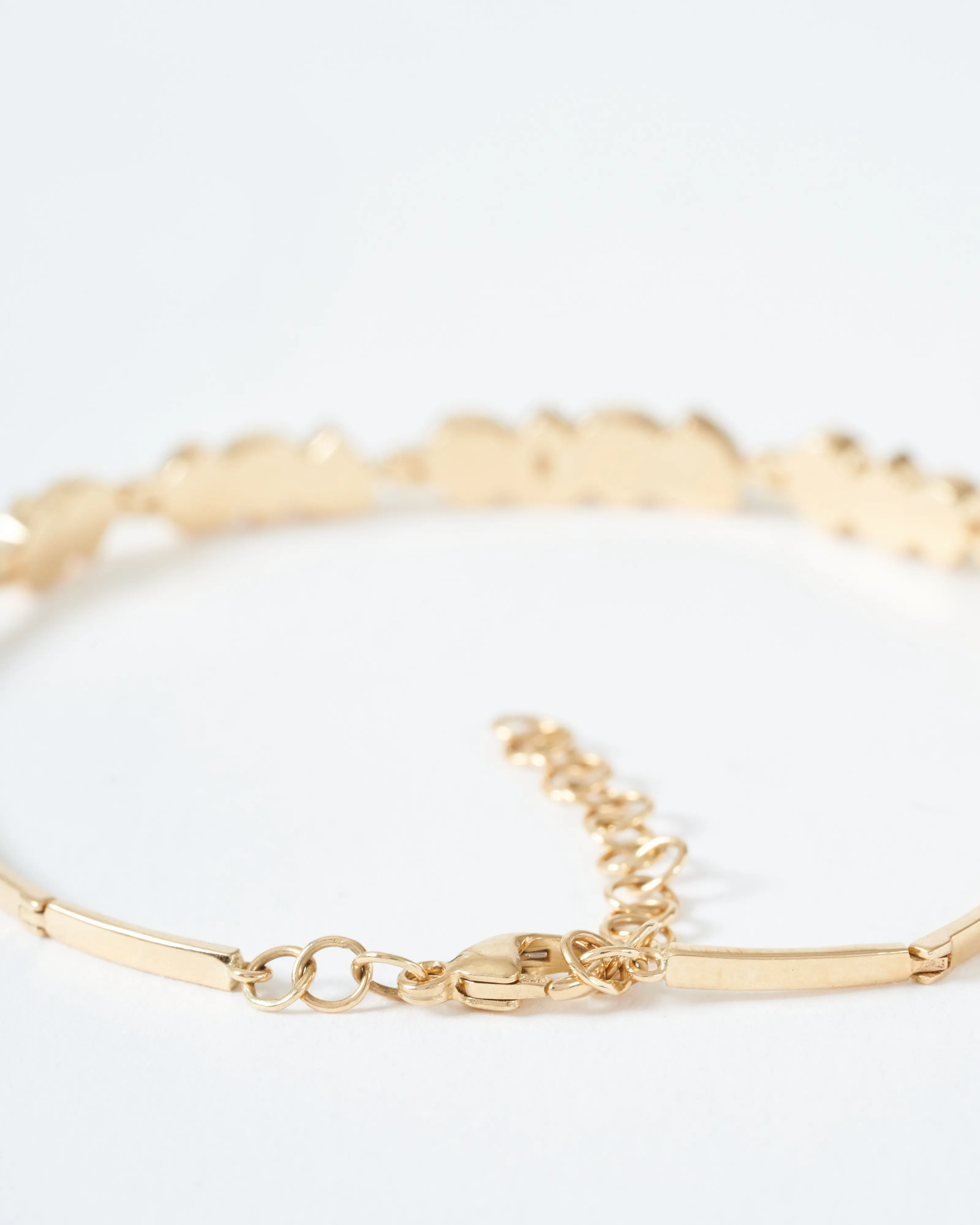 irregular grey diamond bracelet