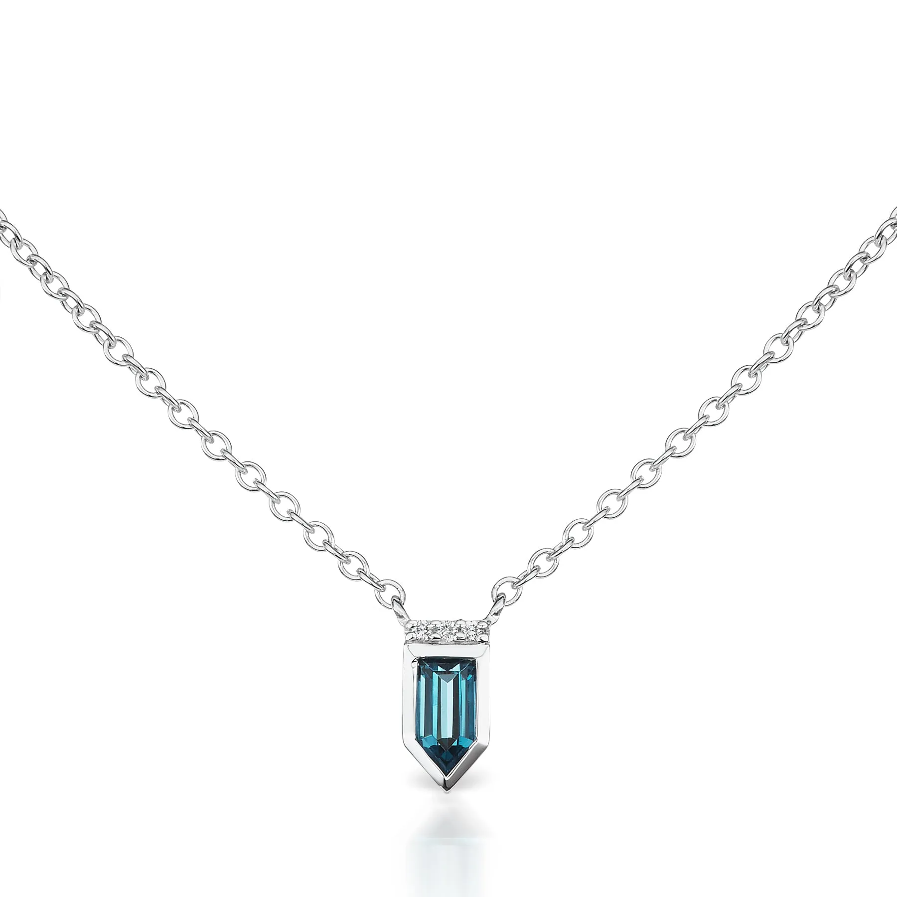 Jane Taylor Cirque Collection Blue Topaz Arrow Pendant
