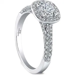 Jeff Cooper 'Talitha' Micropave Halo Diamond Engagement Ring
