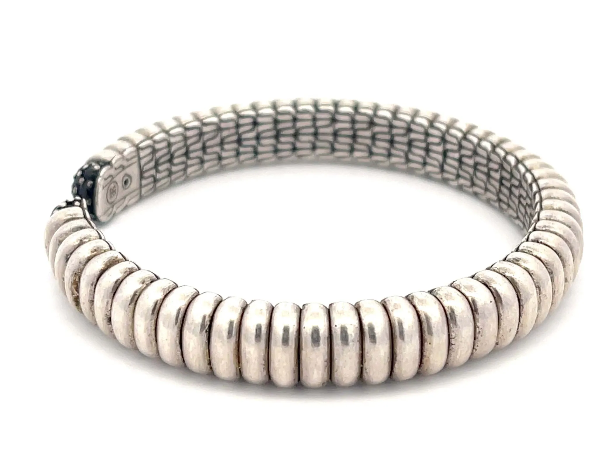 John Hardy Bracelet with Black Sapphire in Sterling Silver