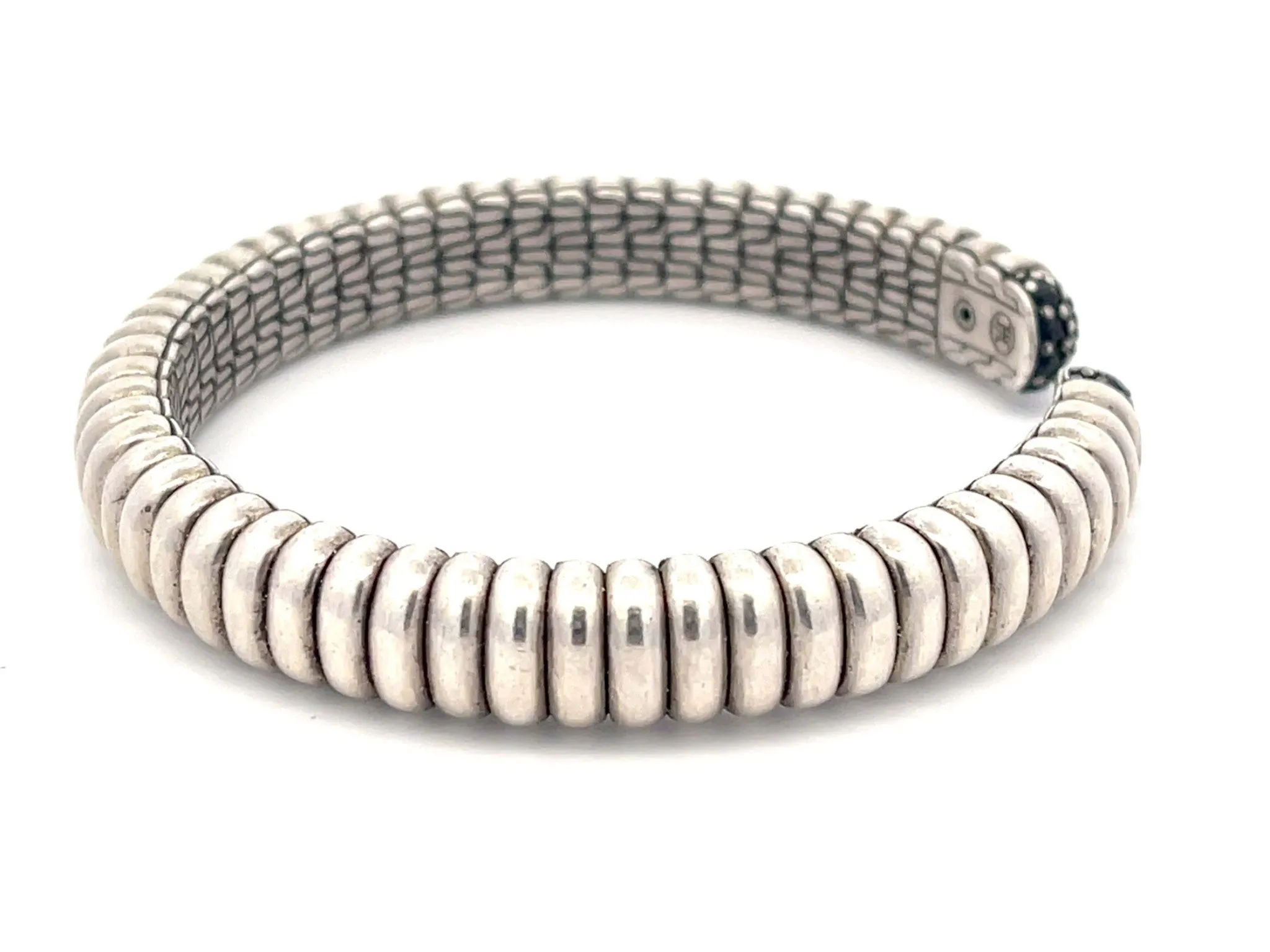 John Hardy Bracelet with Black Sapphire in Sterling Silver