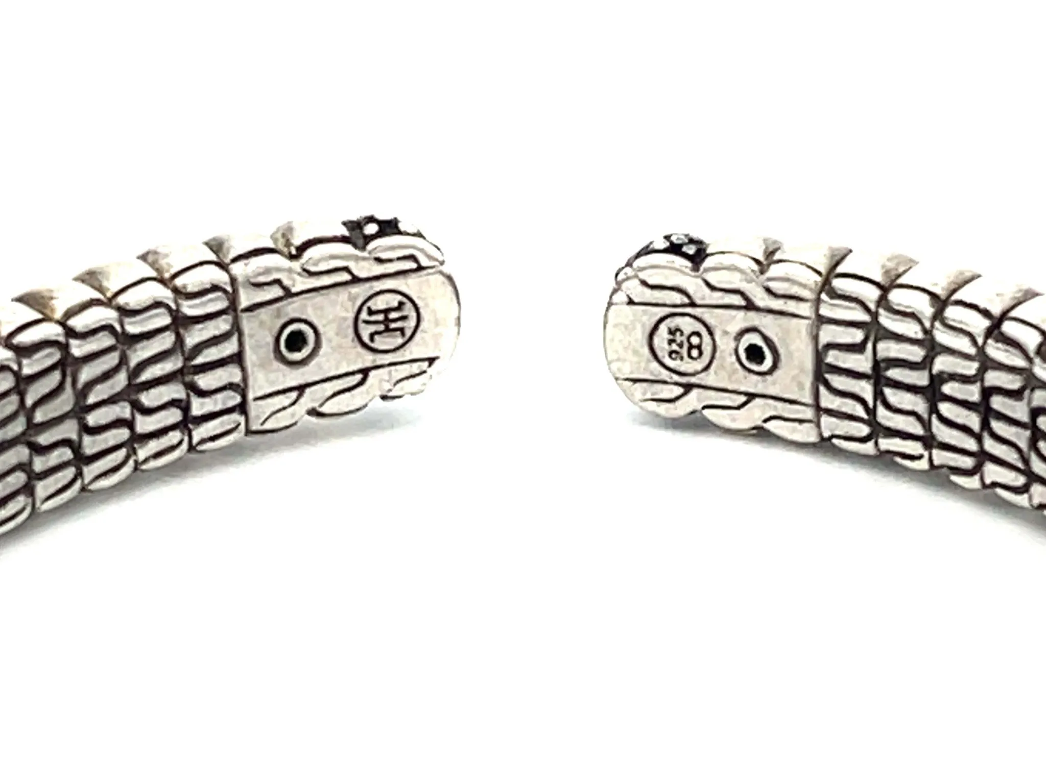 John Hardy Bracelet with Black Sapphire in Sterling Silver