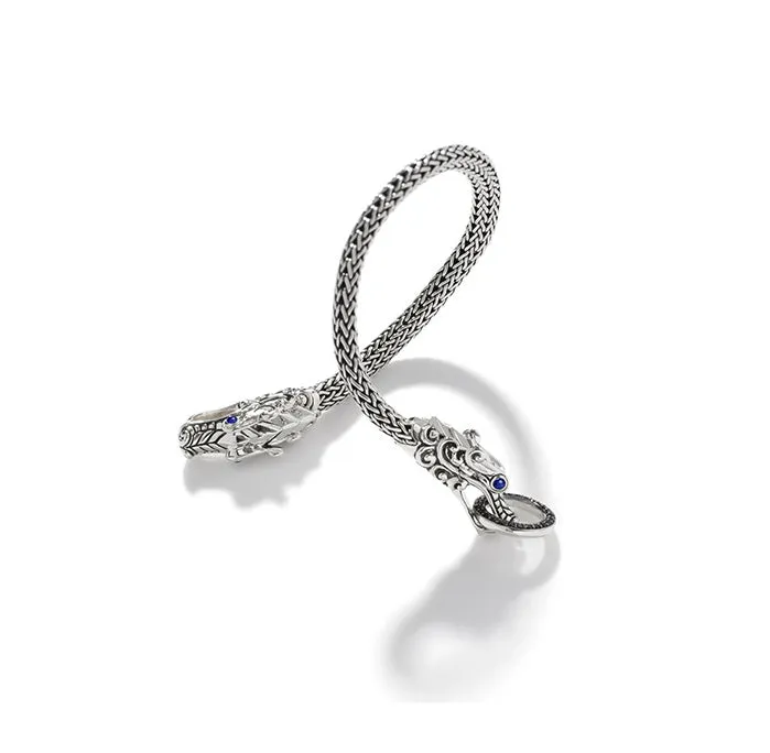 John Hardy Naga Double Dragon Bracelet in Black Sapphire