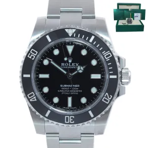 JULY NEW 2020 PAPERS Rolex Submariner No-Date 114060 Steel Black Ceramic Watch