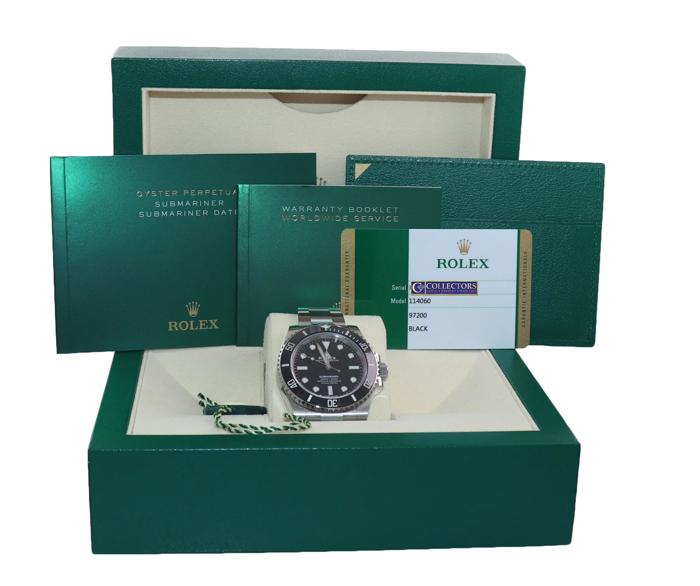 JULY NEW 2020 PAPERS Rolex Submariner No-Date 114060 Steel Black Ceramic Watch
