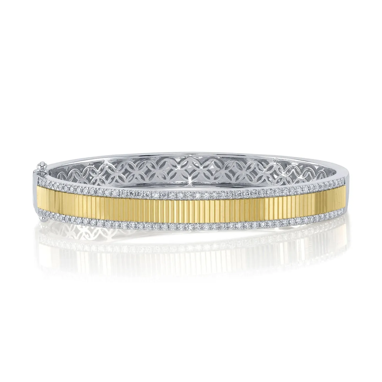 Kate 14K Yellow & White Gold 1.06 ct Diamond Bangle Bracelet