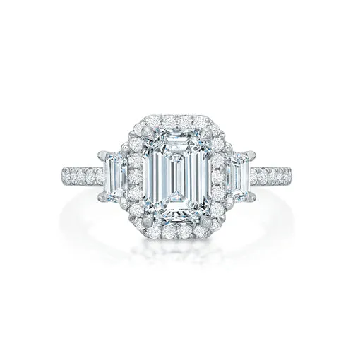 Kate Emerald Cut Diamond Three-Stone Ring