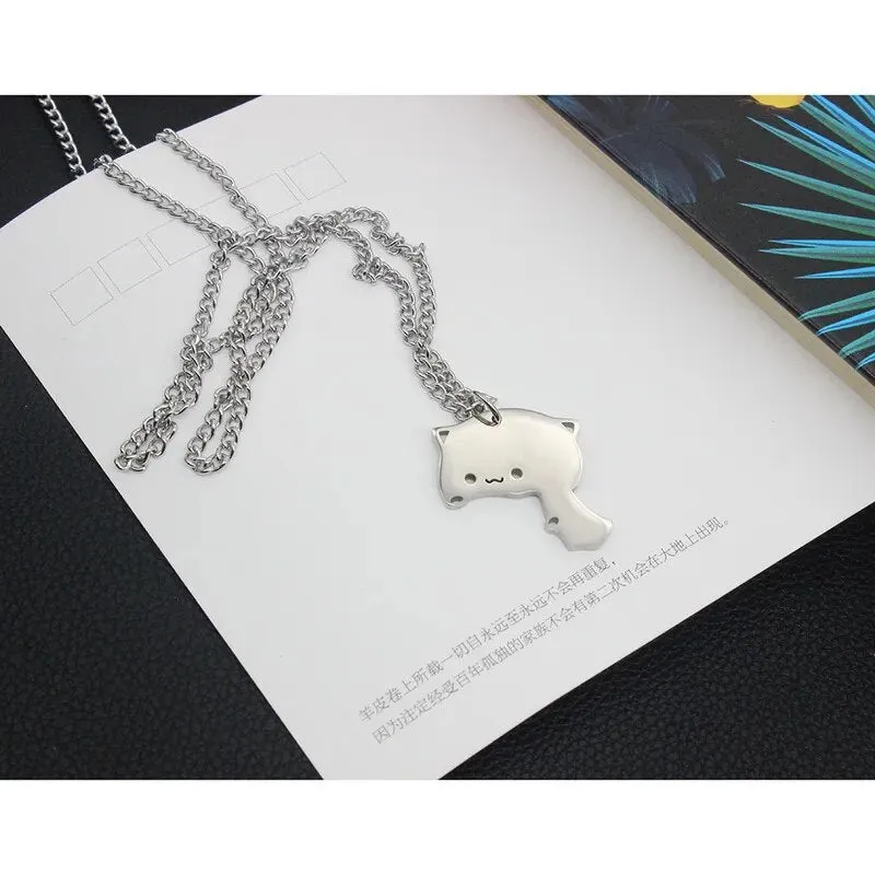 Kawaii Touching Embracing Cat Puzzle Couple Necklace Cute Cartoon Animal Kitten Pendant Necklace Romantic Jewelry Birthday Gifts