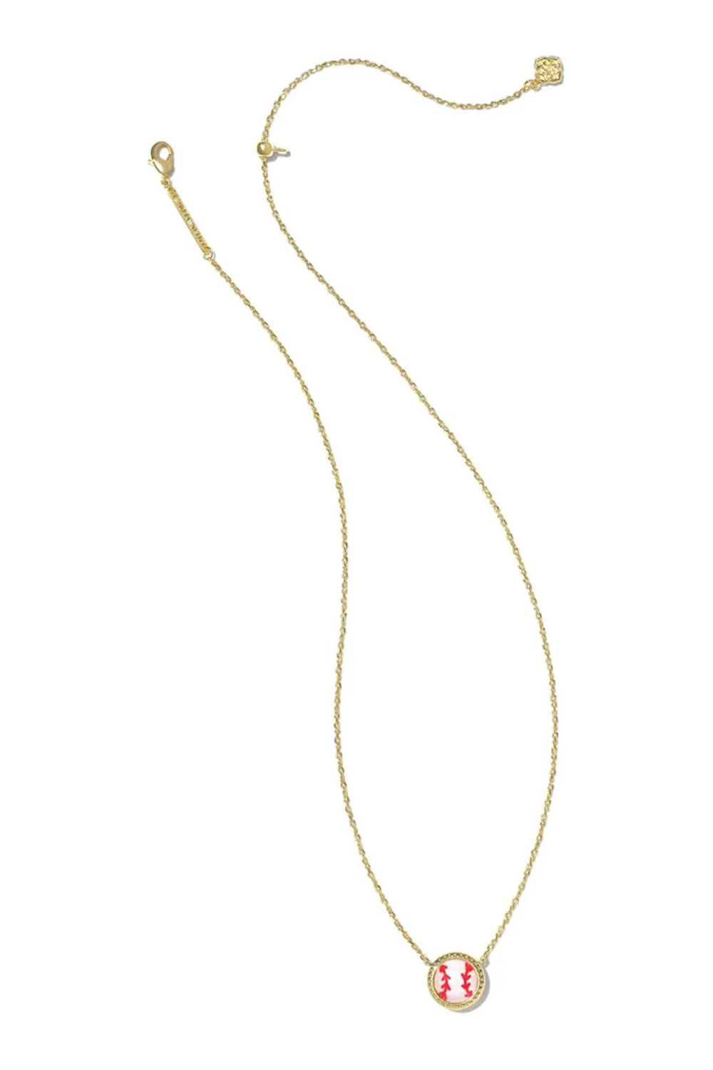 Kendra Scott Baseball Short Pendant Necklace in Gold | N00558GLD-IVORYMOP