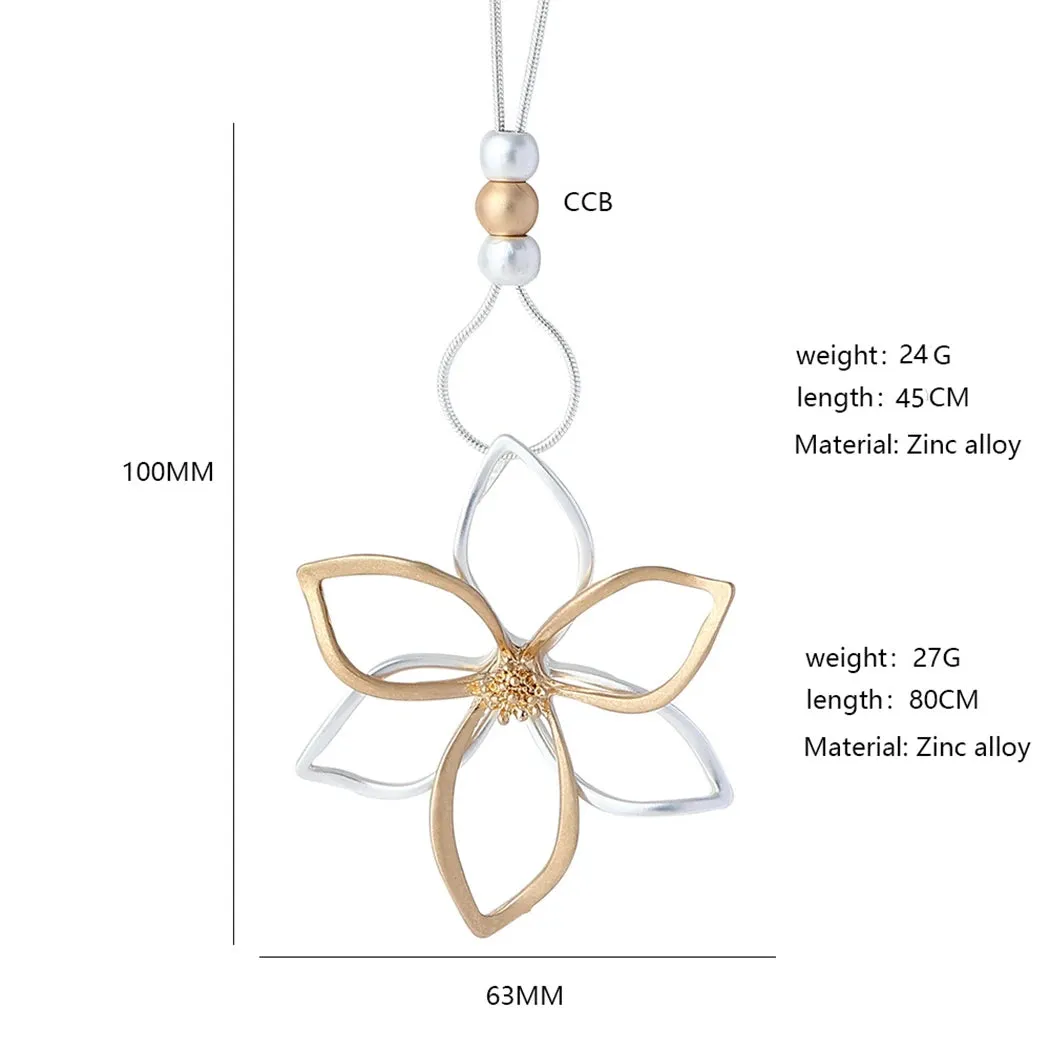 Korean Unusual Flower Colar Necklace Fashion Suspension Pendants