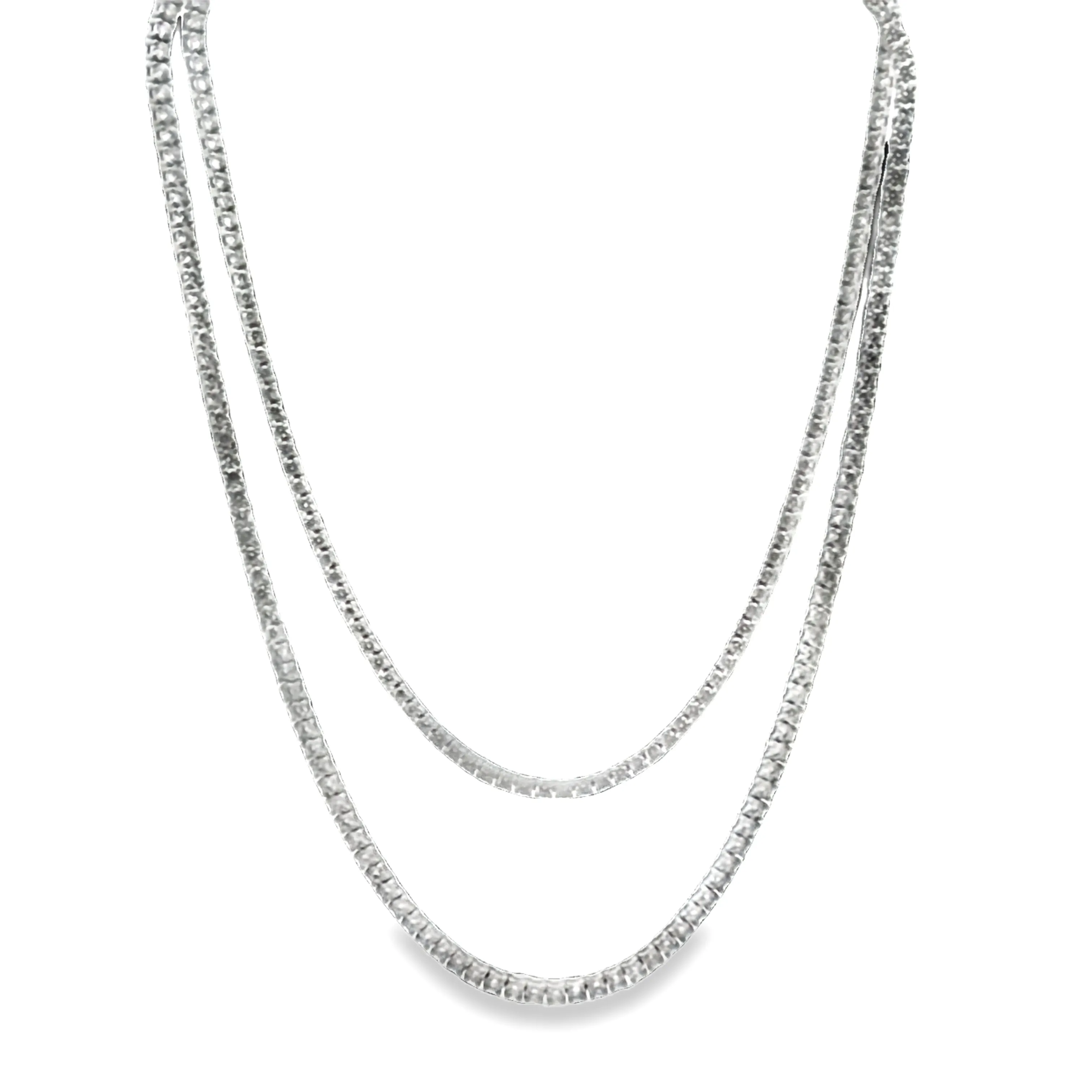 Lab Diamond Tennis Necklaces