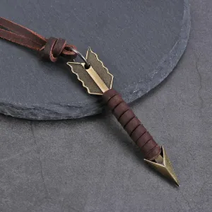 Leather Arrow Pendant
