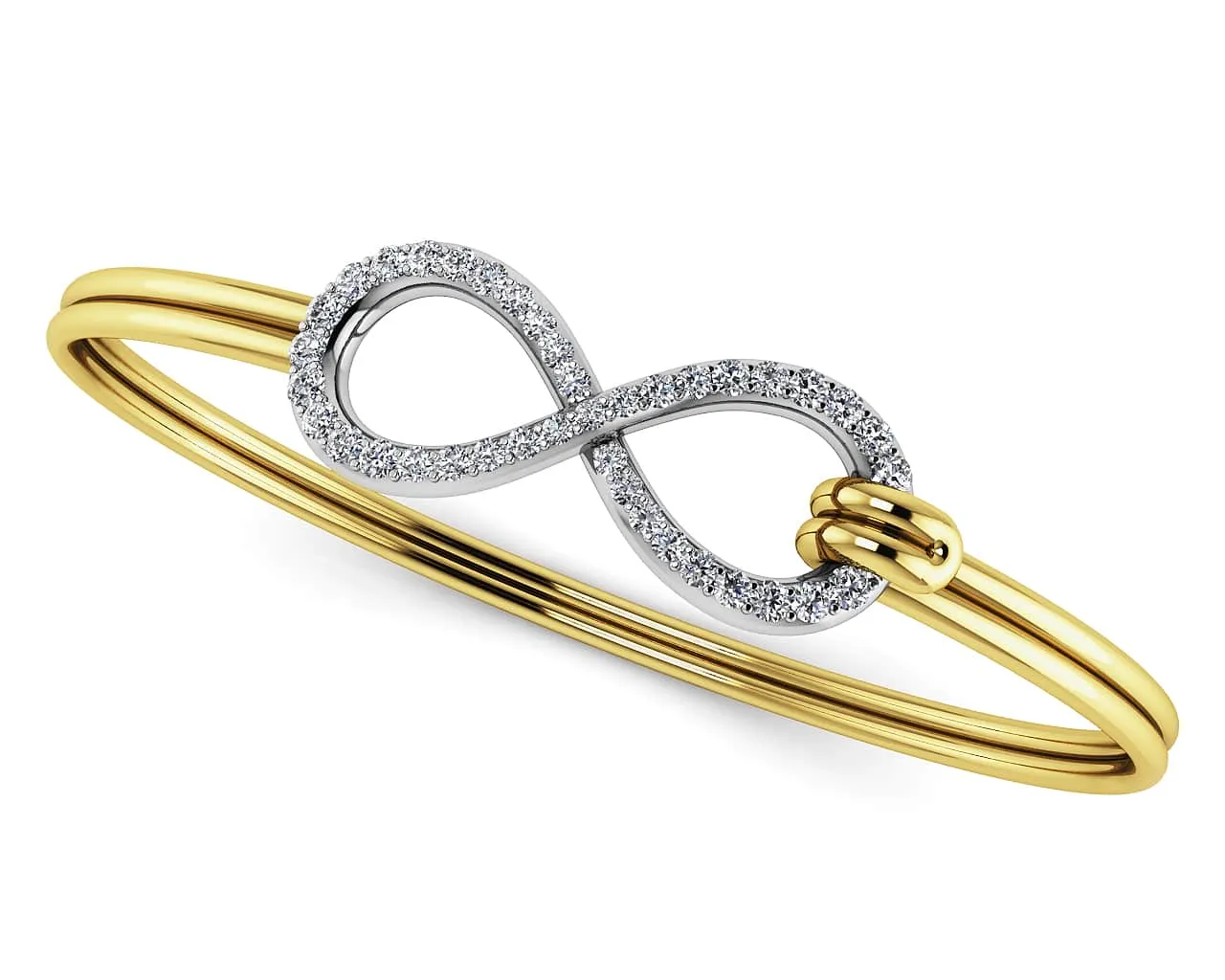 Limitless Sparkle Unity Diamond Bracelet with 0.31 ct.(finished)