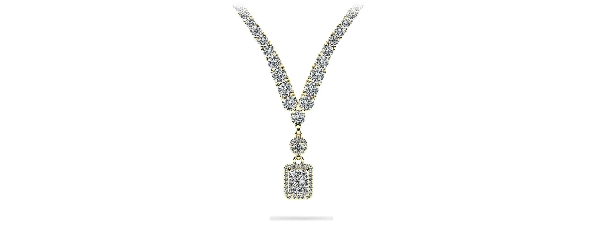 Love Spell Diamond Pendant 4 Prong V Diamond Necklace with 10.11 ct.(finished)